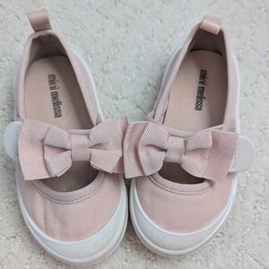 Mini Melissa Toddler Pink Mary Jane Sneakers Size 8